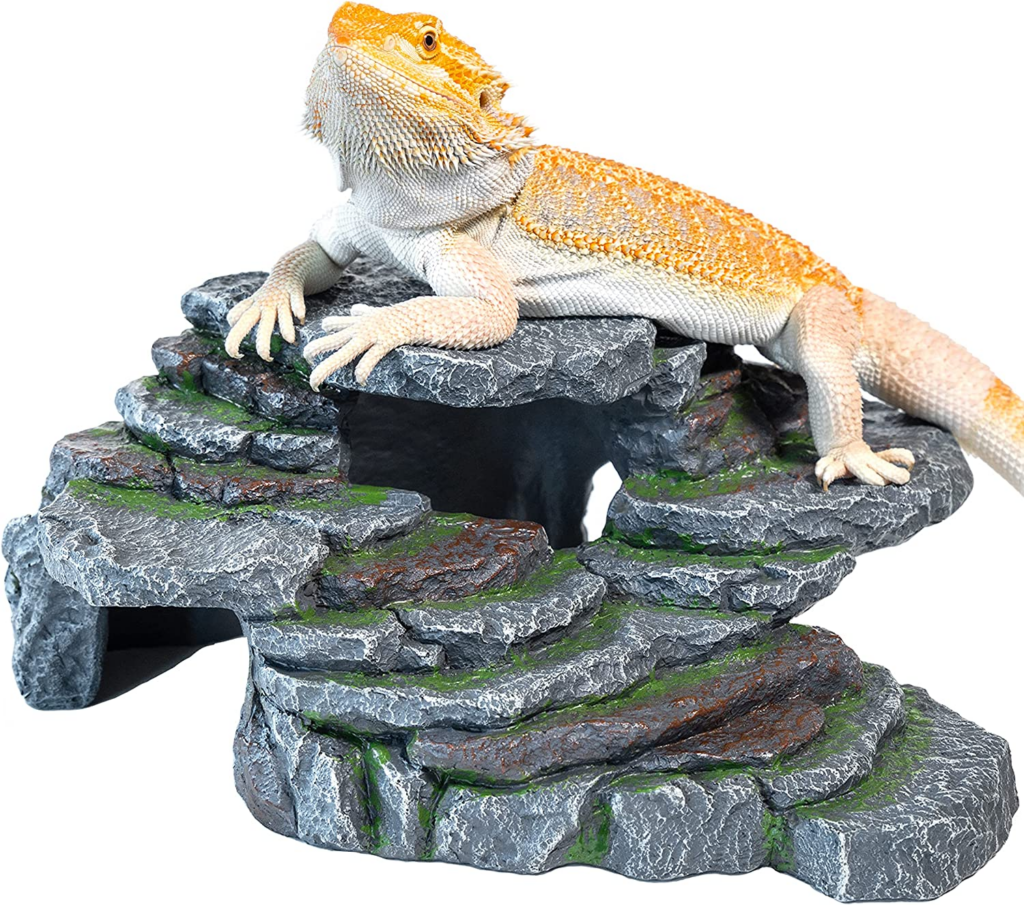 Basking rock stack for bearded dragons