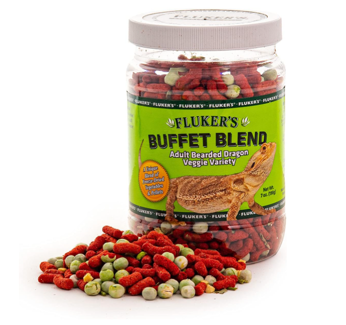 Fluker's 76043 Buffet Blend Adult Bearded Dragon Veggie Variety Diet