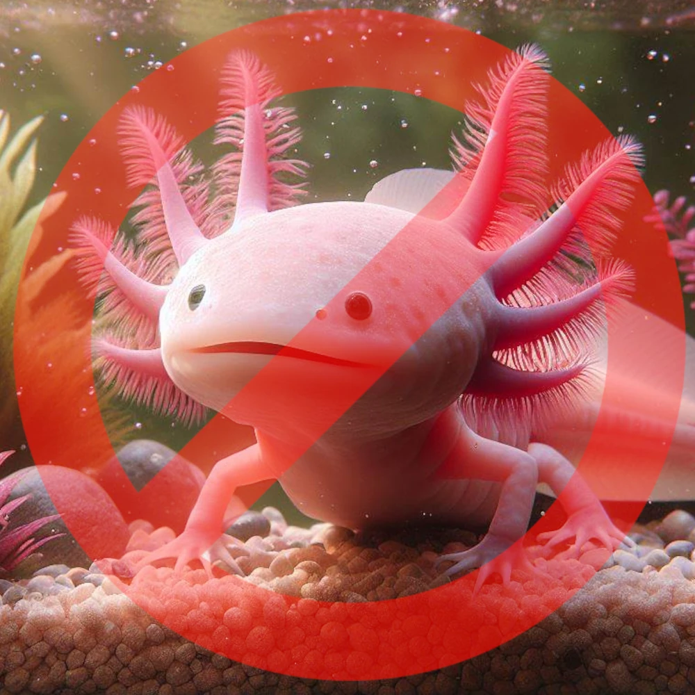 It is illegal to buy, sell or keep axolotls in California