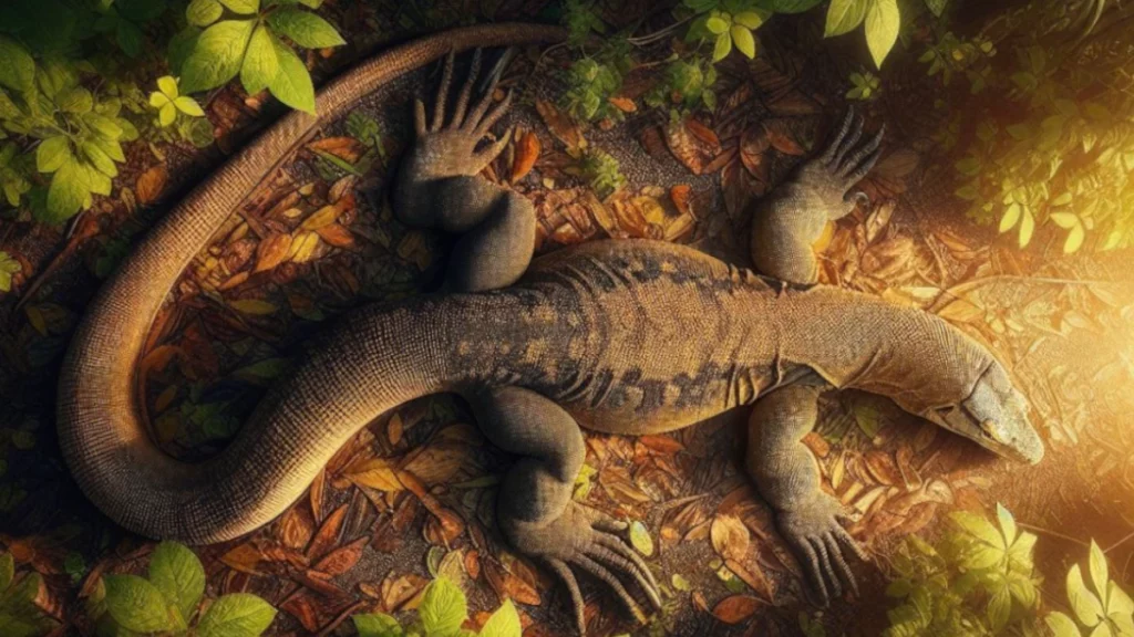 Komodo dragon full-body length