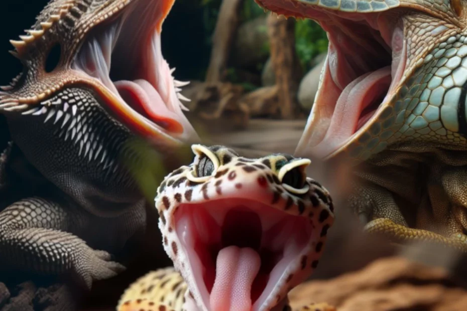 Lizards Yawning