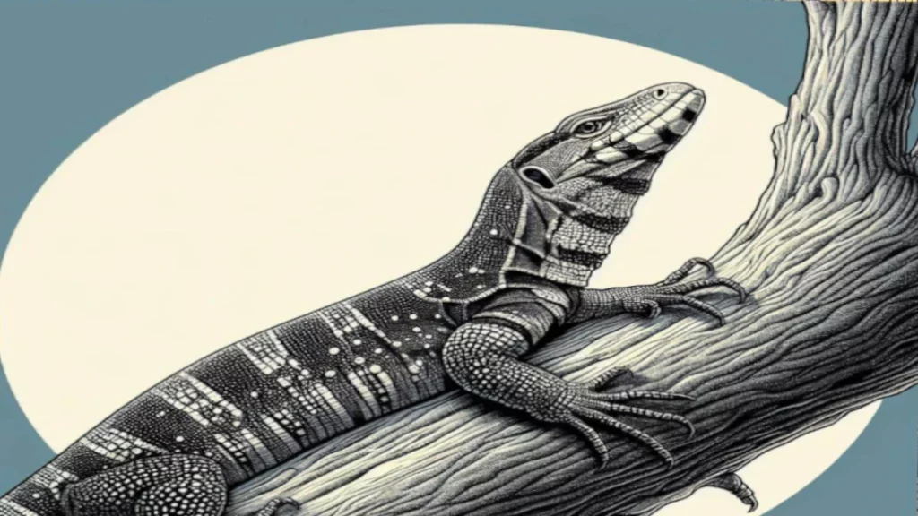 As juveniles, monitor lizards spend much of their time climbing on trees to avoid predators.